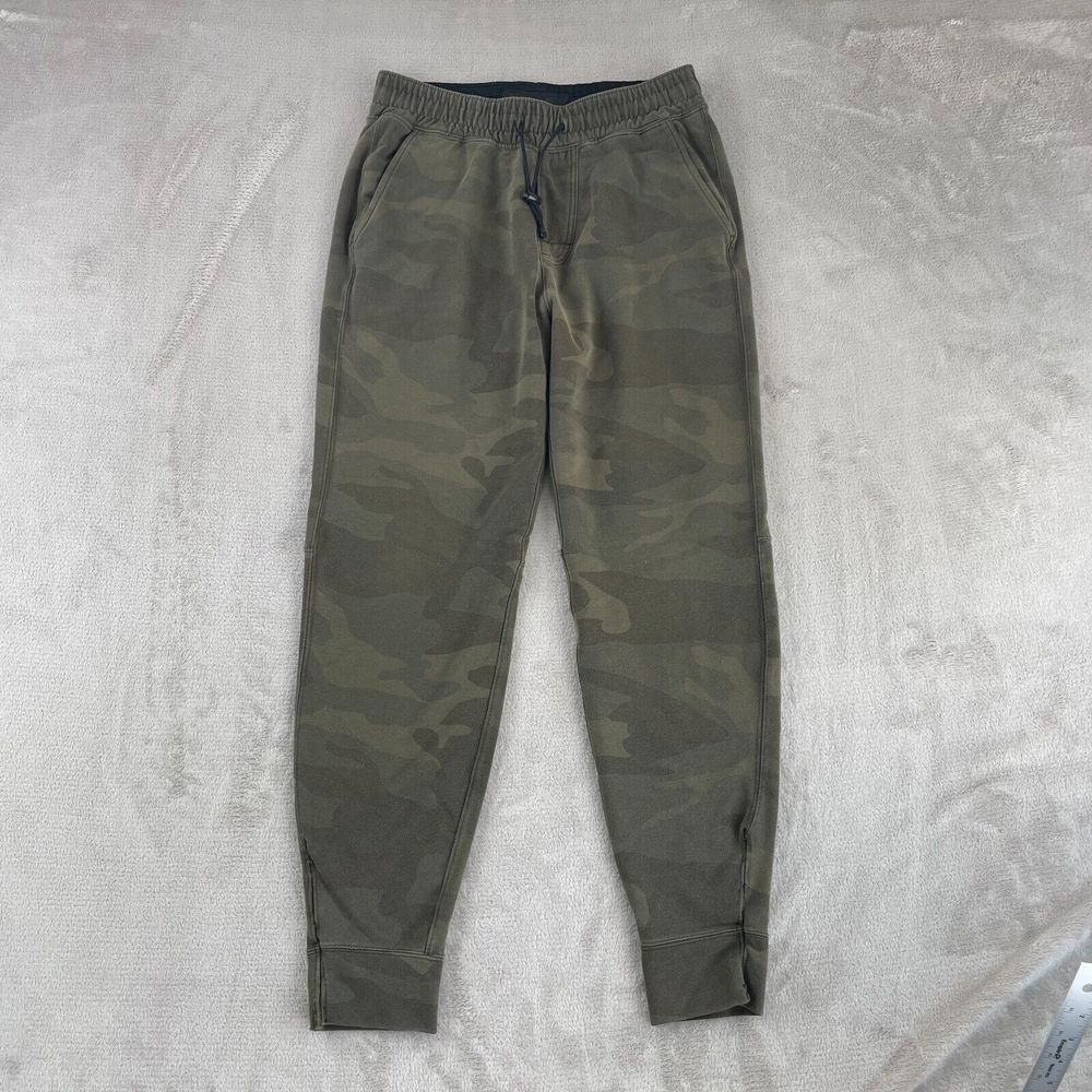 Abercrombie & Fitch Joggers Men XS (29x28) Green Camo Tapered Fit Active Vintage